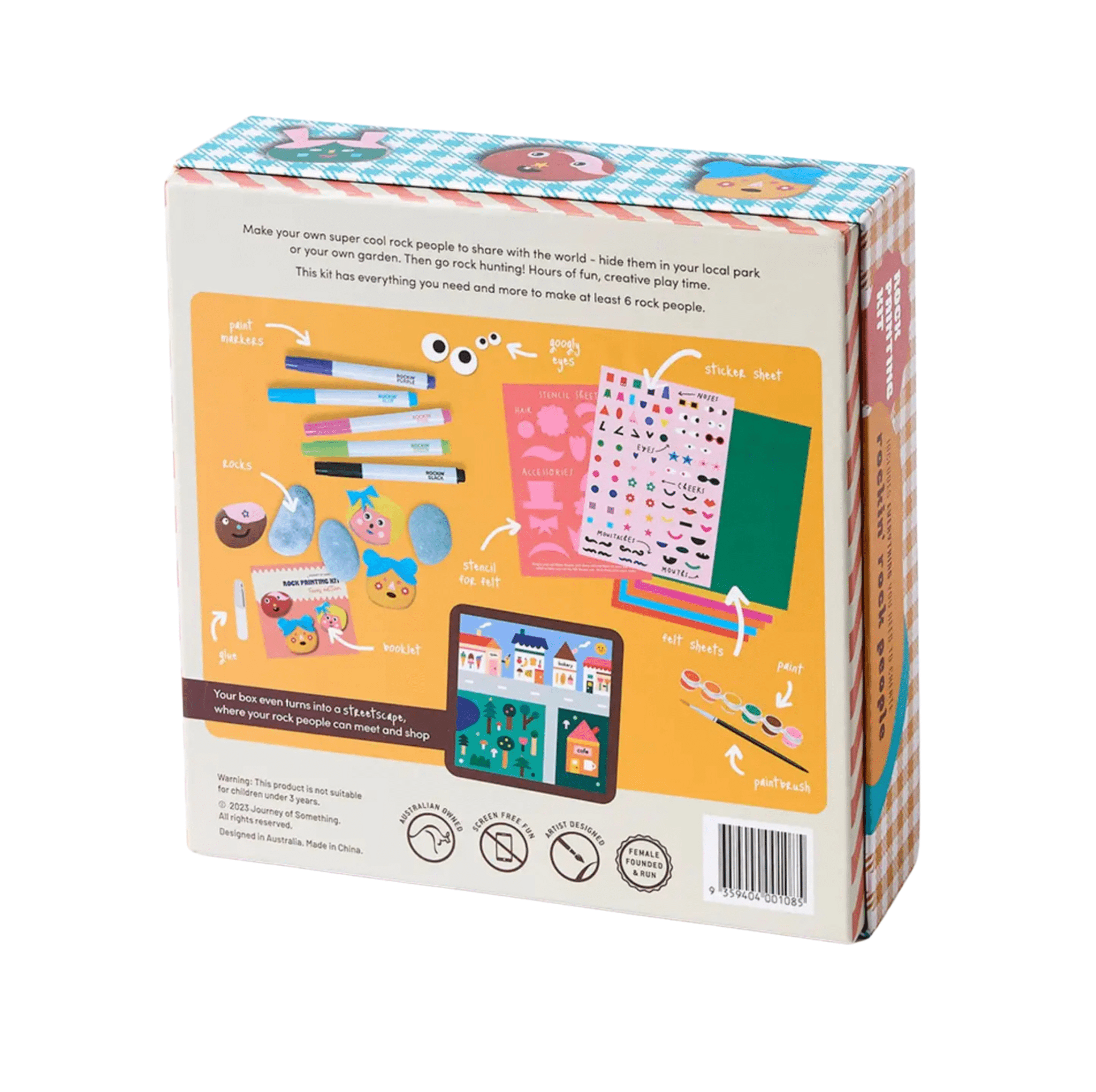 Kids Rock Painting Kit – Cool Faces - gifted.